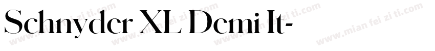 Schnyder XL Demi It字体转换